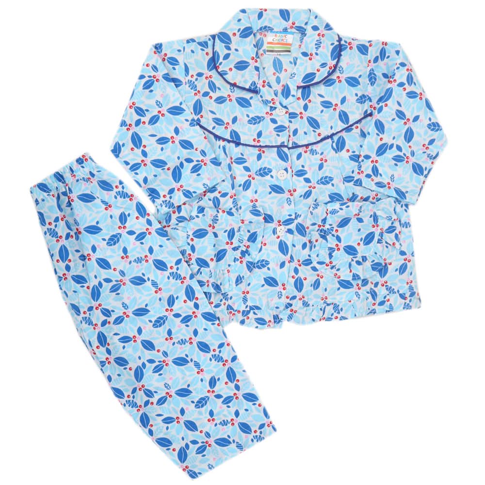 Girls Full Sleeves Night Suit - Blue, Kids, Girls Sets And Suits, Chase Value, Chase Value