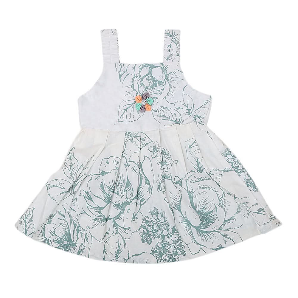 Newborn Girls Frock - White, Kids, New Born Girls Frocks, Chase Value, Chase Value