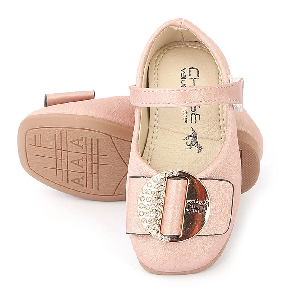 Girls Fancy Pumps -(A2080) - Beige, Kids, Pump, Chase Value, Chase Value