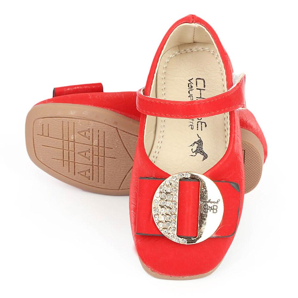 Girls Fancy Pumps (A2080) - Red, Kids, Pump, Chase Value, Chase Value
