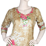 Women's Printed 2 Pcs Stitched Suit - Brown, Women, Shalwar Suits, Chase Value, Chase Value