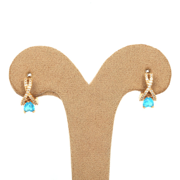 Women's Ear Bali - Golden/Blue, Women, Earrings & Tops, Chase Value, Chase Value
