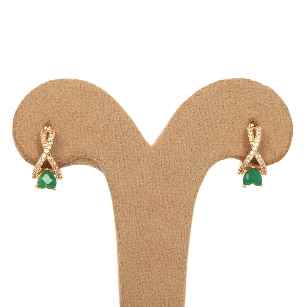 Women's Ear Bali - Golden/Green, Women, Earrings & Tops, Chase Value, Chase Value