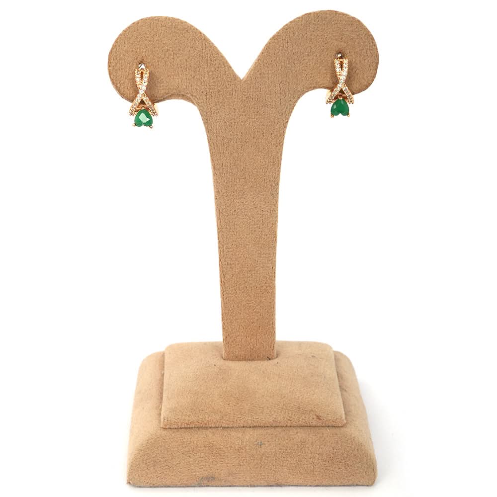 Women's Ear Bali - Golden/Green, Women, Earrings & Tops, Chase Value, Chase Value