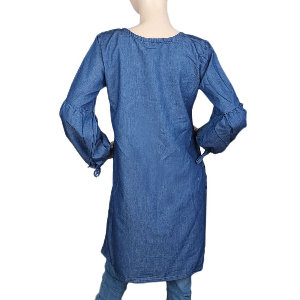 Women's Denim Kurti - Blue, Women, Ready Kurtis, Chase Value, Chase Value