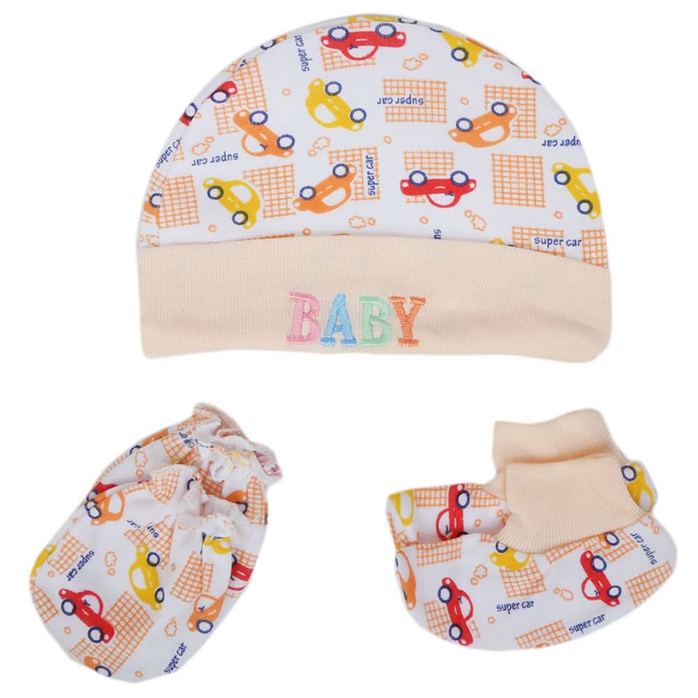 Infants Cap Set 6125  (766)-Peach, Kids, Caps And Sets, Chase Value, Chase Value
