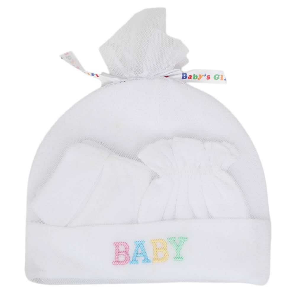 Infants Cap Set 6125  (766)-White, Kids, Caps And Sets, Chase Value, Chase Value