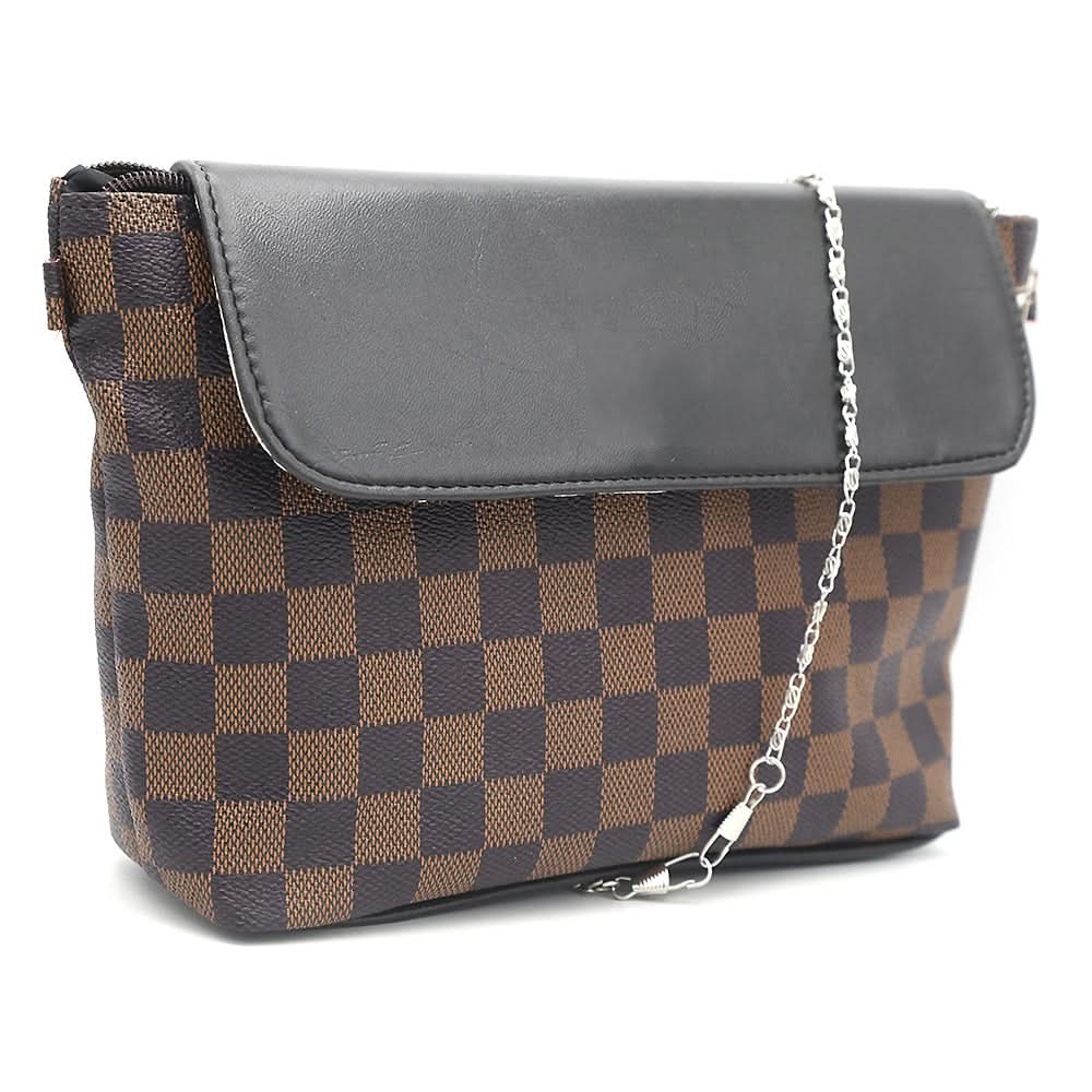 Women's Shoulder Bag K-1234 - Black & Coffee, Women, Bags, Chase Value, Chase Value
