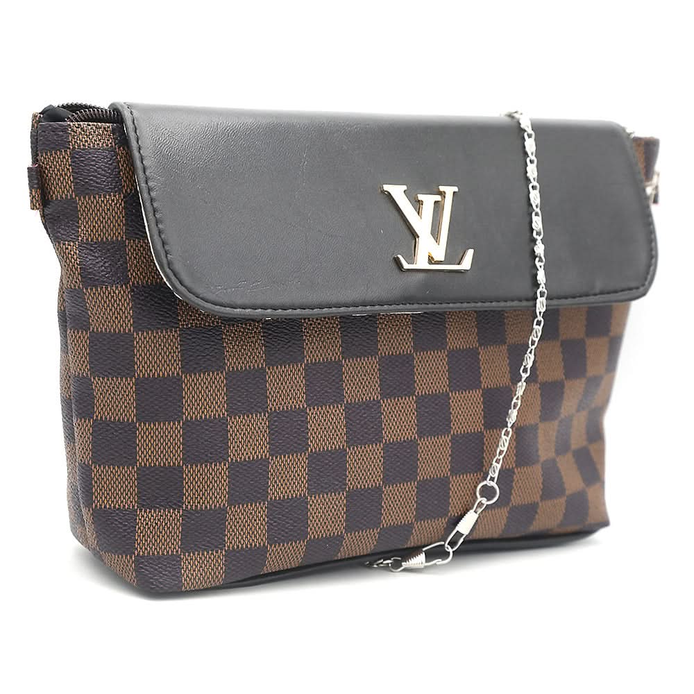 Women's Shoulder Bag K-1234 - Black & Coffee, Women, Bags, Chase Value, Chase Value