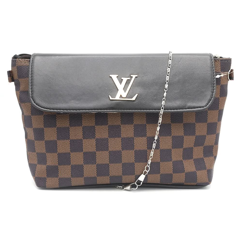 Women's Shoulder Bag K-1234 - Black & Coffee, Women, Bags, Chase Value, Chase Value