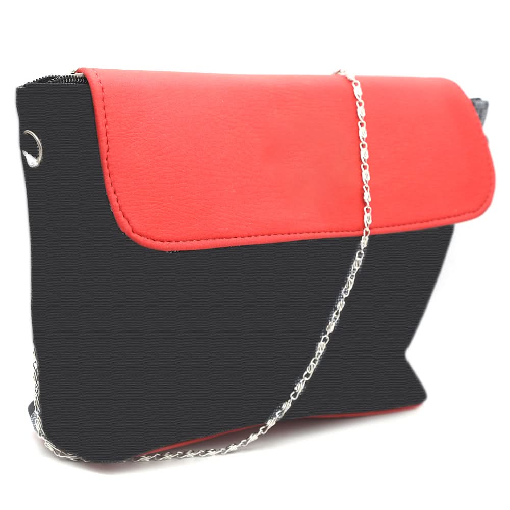 Women's Shoulder Bag K-1234 - Black & Red, Women, Bags, Chase Value, Chase Value