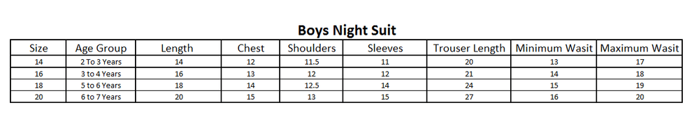 Boys Full Sleeves Night Suit - Grey, Kids, Boys Sets And Suits, Chase Value, Chase Value
