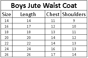 Boys Jute Waist Coat - Brown, Kids, Boys Waistcoats, Chase Value, Chase Value