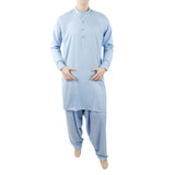 Men's Mashriq Slim Fit Suit - Blue, Men, Shalwar Kameez, Chase Value, Chase Value
