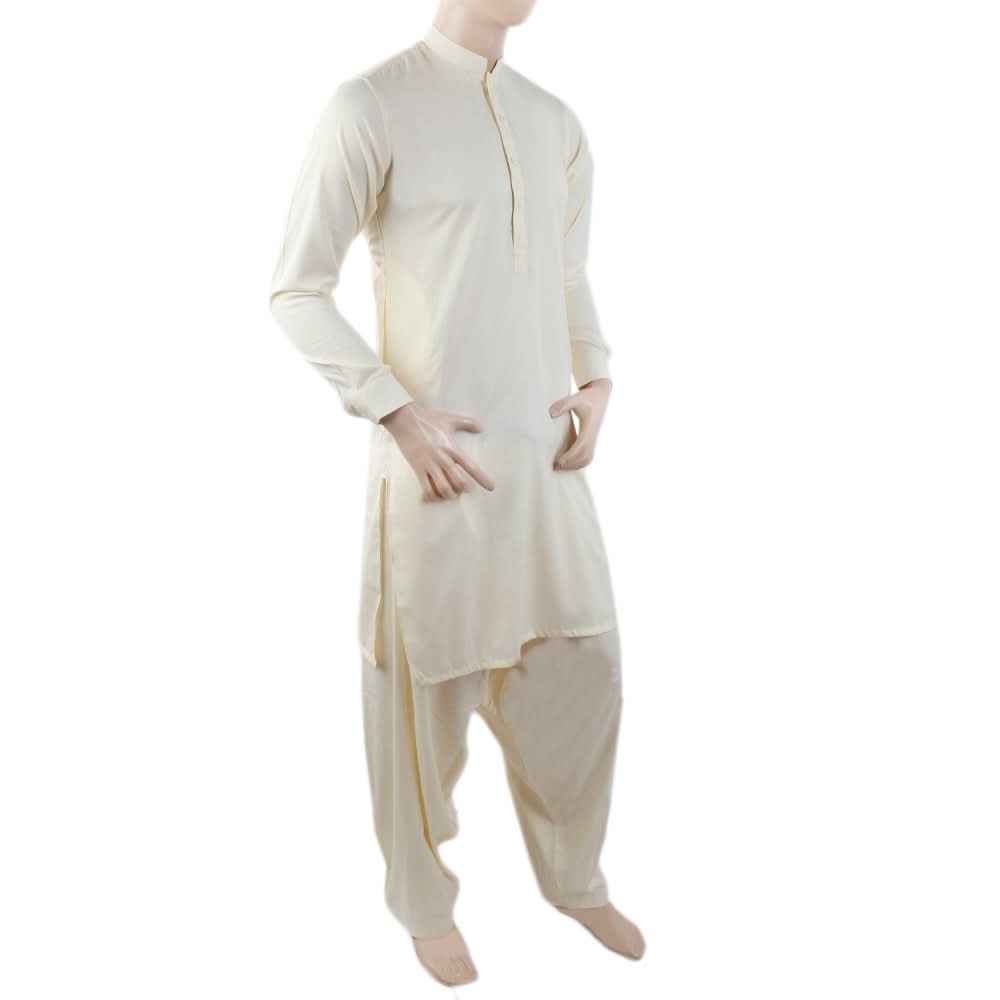 Men's Mashriq Slim Fit Suit - Cream, Men, Shalwar Kameez, Chase Value, Chase Value