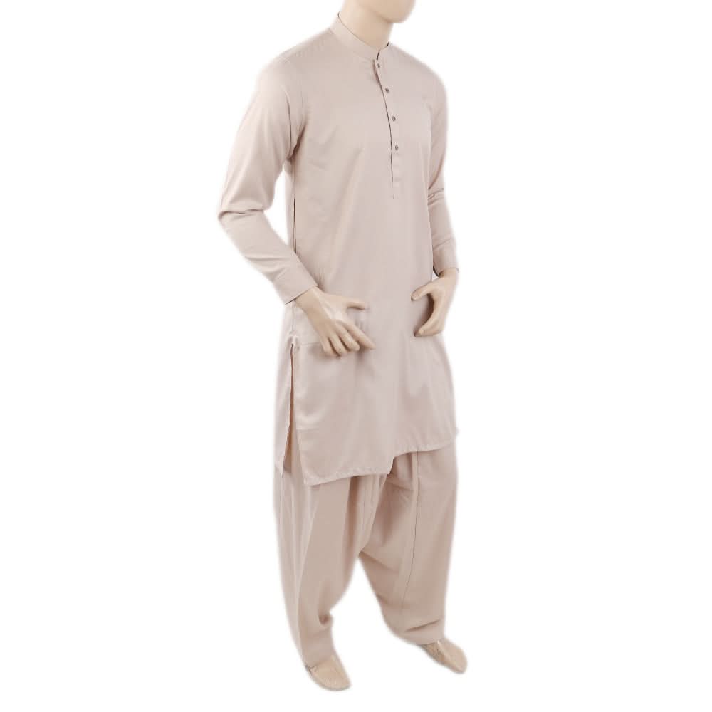 Men's Mashriq Slim Fit Suit - Tea Pink, Men, Shalwar Kameez, Chase Value, Chase Value
