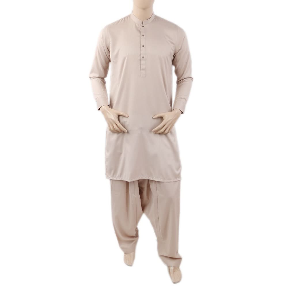 Men's Mashriq Slim Fit Suit - Tea Pink, Men, Shalwar Kameez, Chase Value, Chase Value