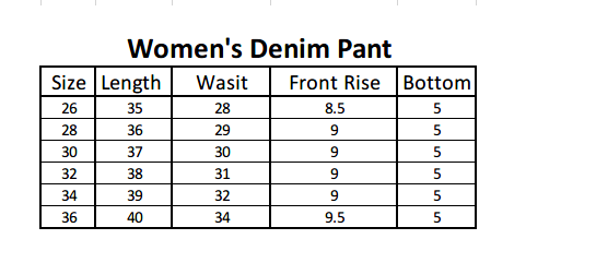 Women's Denim Pant Reverse Pearls Bottom - Black, Women, Pants & Tights, Chase Value, Chase Value