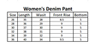 Women's Denim Pant Reverse Pearls Bottom - Black, Women, Pants & Tights, Chase Value, Chase Value