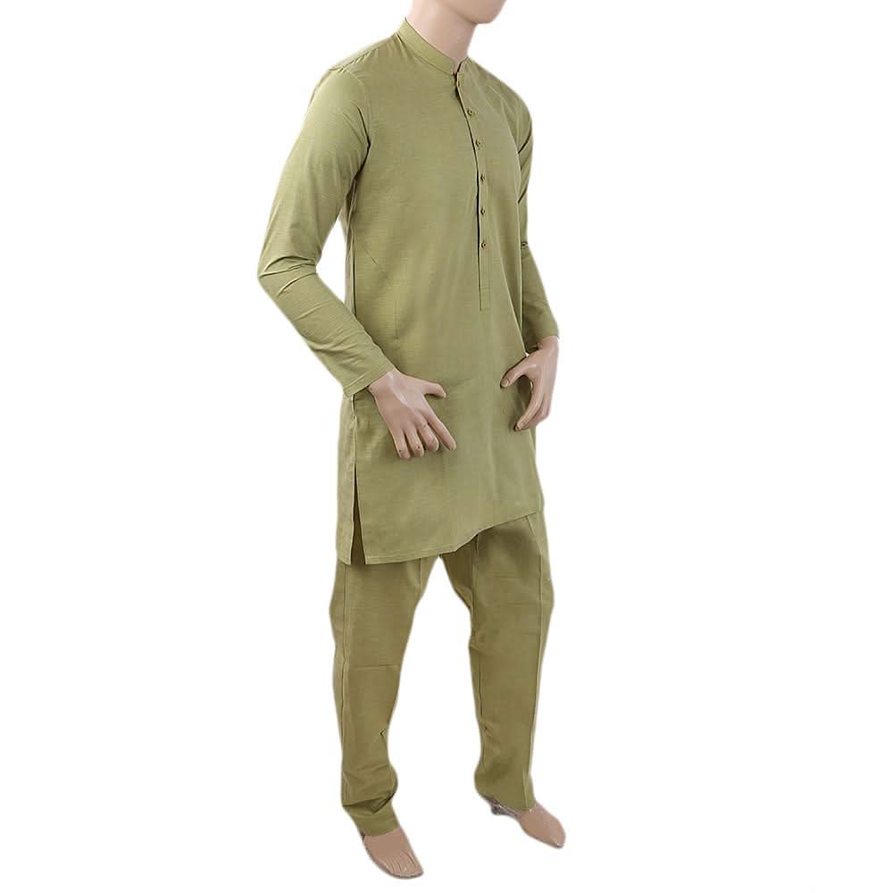 Men's Mashriq Slim Fit Kurta Pajama - Light Green, Men, Shalwar Kameez, Chase Value, Chase Value