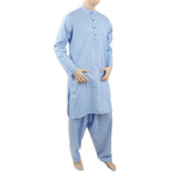 Men's Mashriq Slim Fit Suit - Sky Blue, Men, Shalwar Kameez, Chase Value, Chase Value