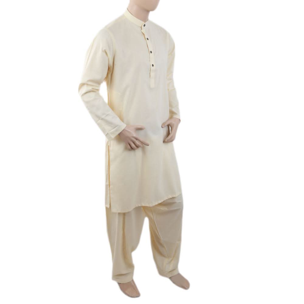 Men's Mashriq Slim Fit Suit - Cream, Men, Shalwar Kameez, Chase Value, Chase Value