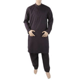 Men's Mashriq Slim Fit Suit - Black, Men, Shalwar Kameez, Chase Value, Chase Value