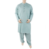 Men's Mashriq Slim Fit Suit - Sea Green, Men, Shalwar Kameez, Chase Value, Chase Value