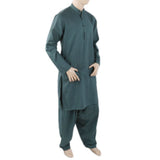 Men's Mashriq Slim Fit Suit - Green, Men, Shalwar Kameez, Chase Value, Chase Value