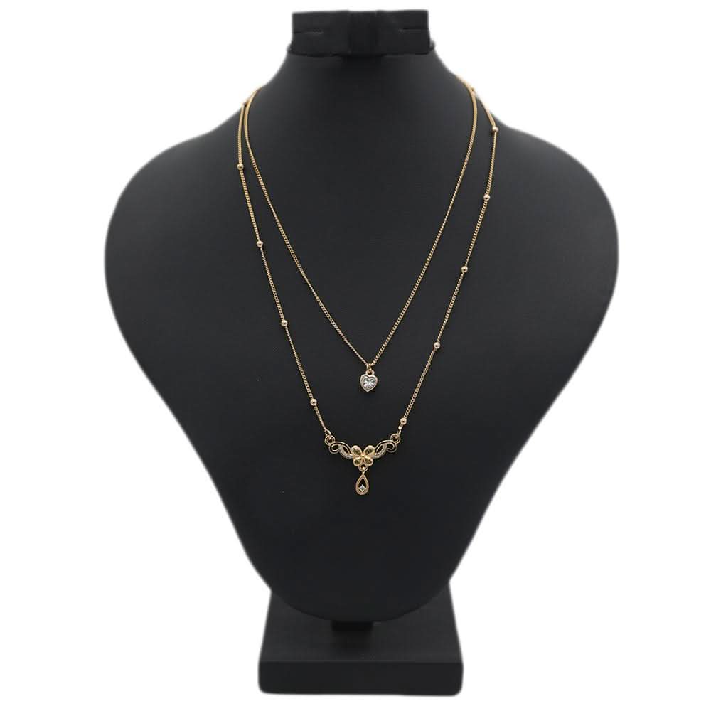 Women's Double Chain Pendant - Golden, Women, Chains & Lockets, Chase Value, Chase Value