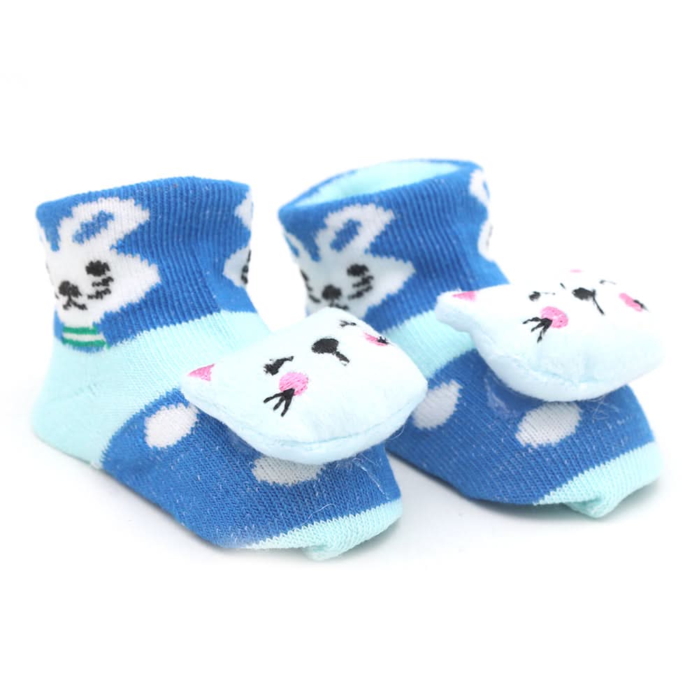 Baby Socks Booties - Steel Blue, Kids, NB Shoes And Socks, Chase Value, Chase Value