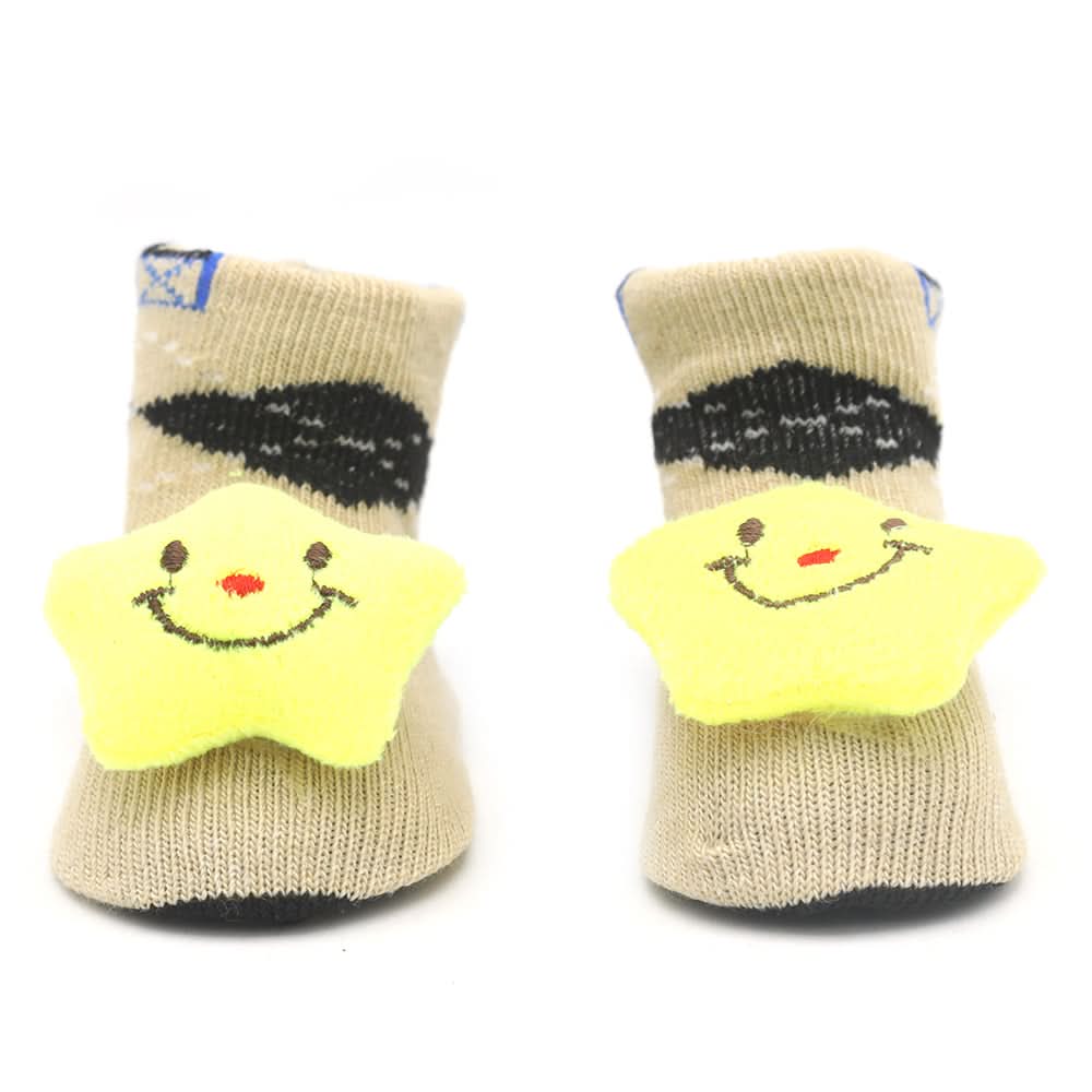 Baby Socks Booties - Light Brown, Kids, NB Shoes And Socks, Chase Value, Chase Value
