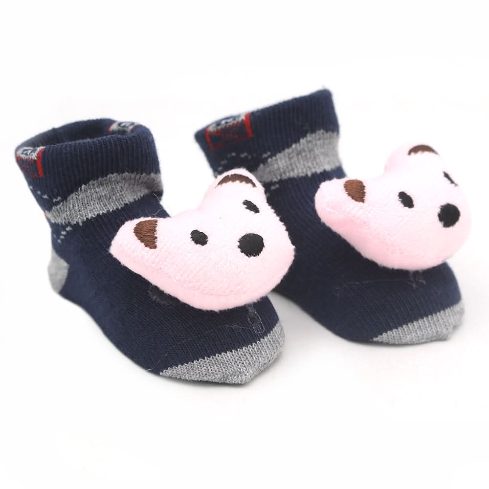 Baby Socks Booties -Navy Blue, Kids, NB Shoes And Socks, Chase Value, Chase Value