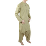 Men's Mashriq Slim Fit Suit - Green, Men, Shalwar Kameez, Chase Value, Chase Value