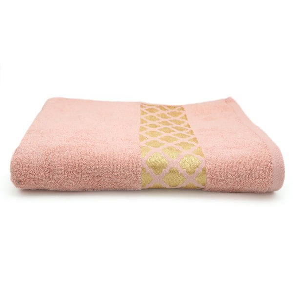 Bath Sheet Greek Border - Light Pink, Home & Lifestyle, Bath Towels, Chase Value, Chase Value