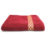 Bath Sheet Greek Border - Maroon, Home & Lifestyle, Bath Towels, Chase Value, Chase Value