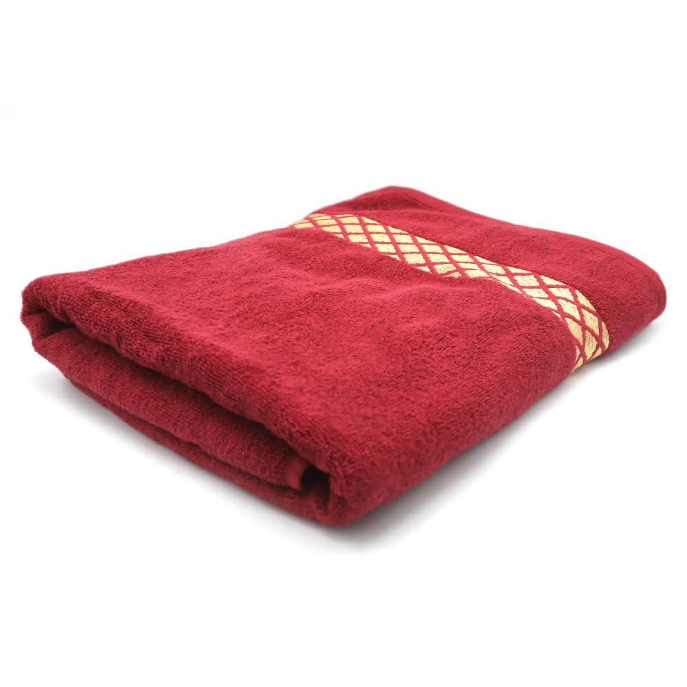 Bath Sheet Greek Border - Maroon, Home & Lifestyle, Bath Towels, Chase Value, Chase Value