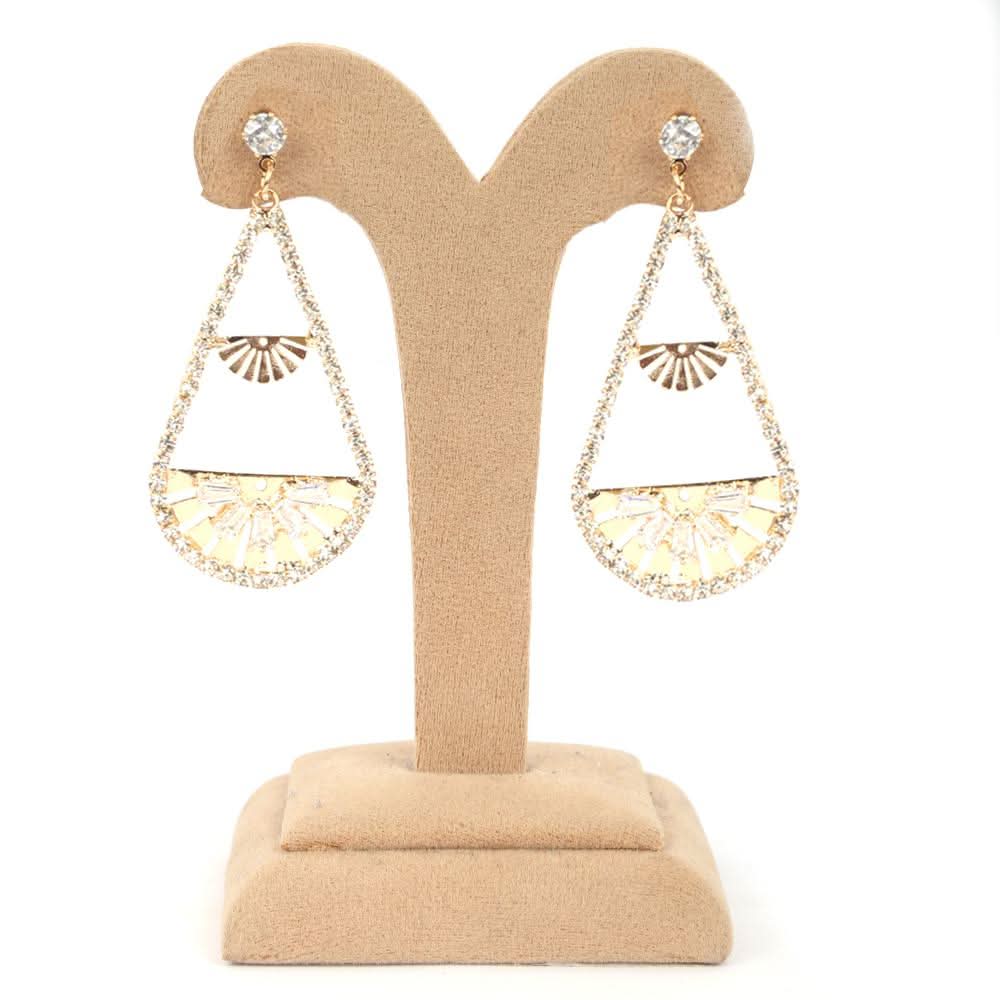 Women's Long Earring - Golden, Women, Earrings & Tops, Chase Value, Chase Value
