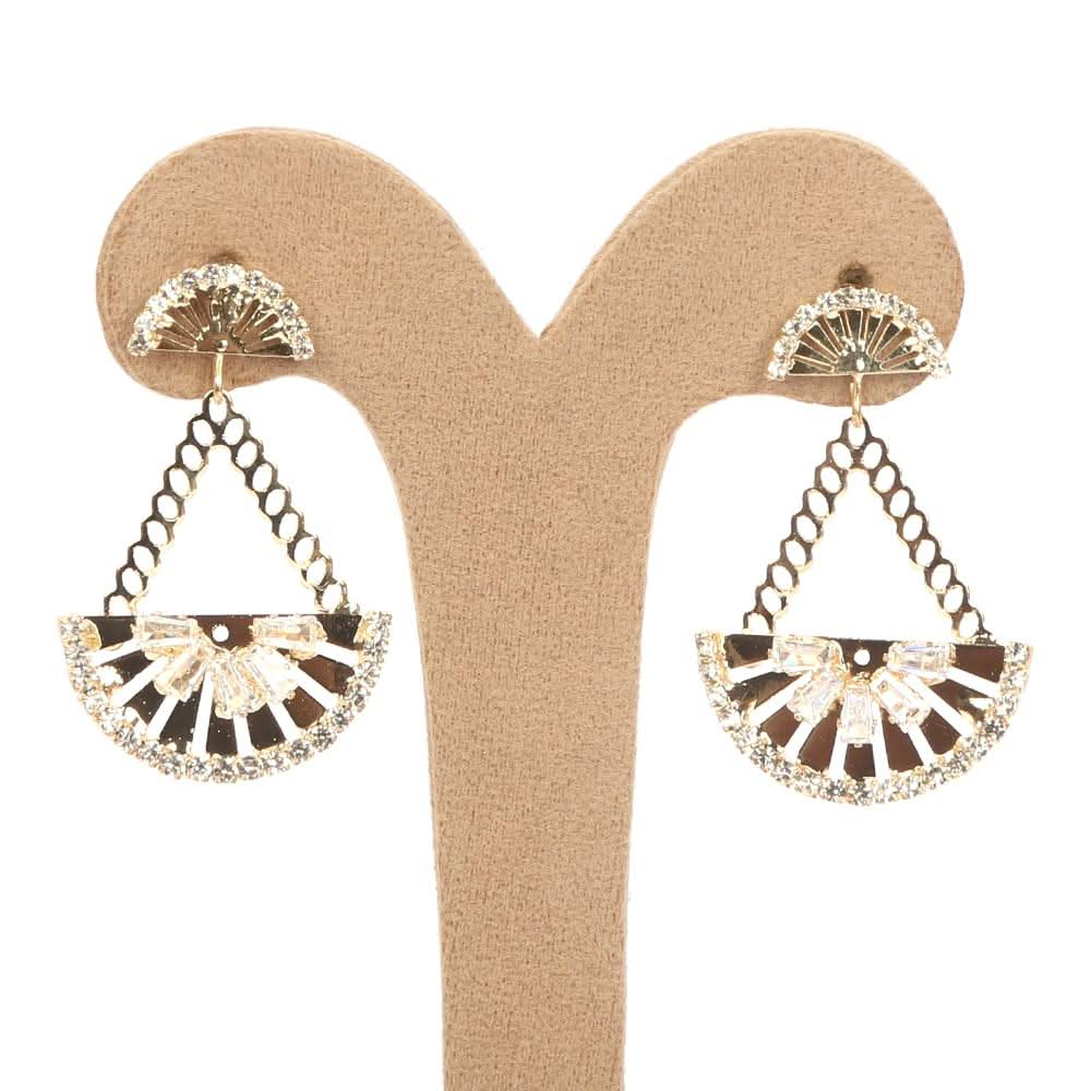 Women's Long Earring - Golden, Women, Earrings & Tops, Chase Value, Chase Value