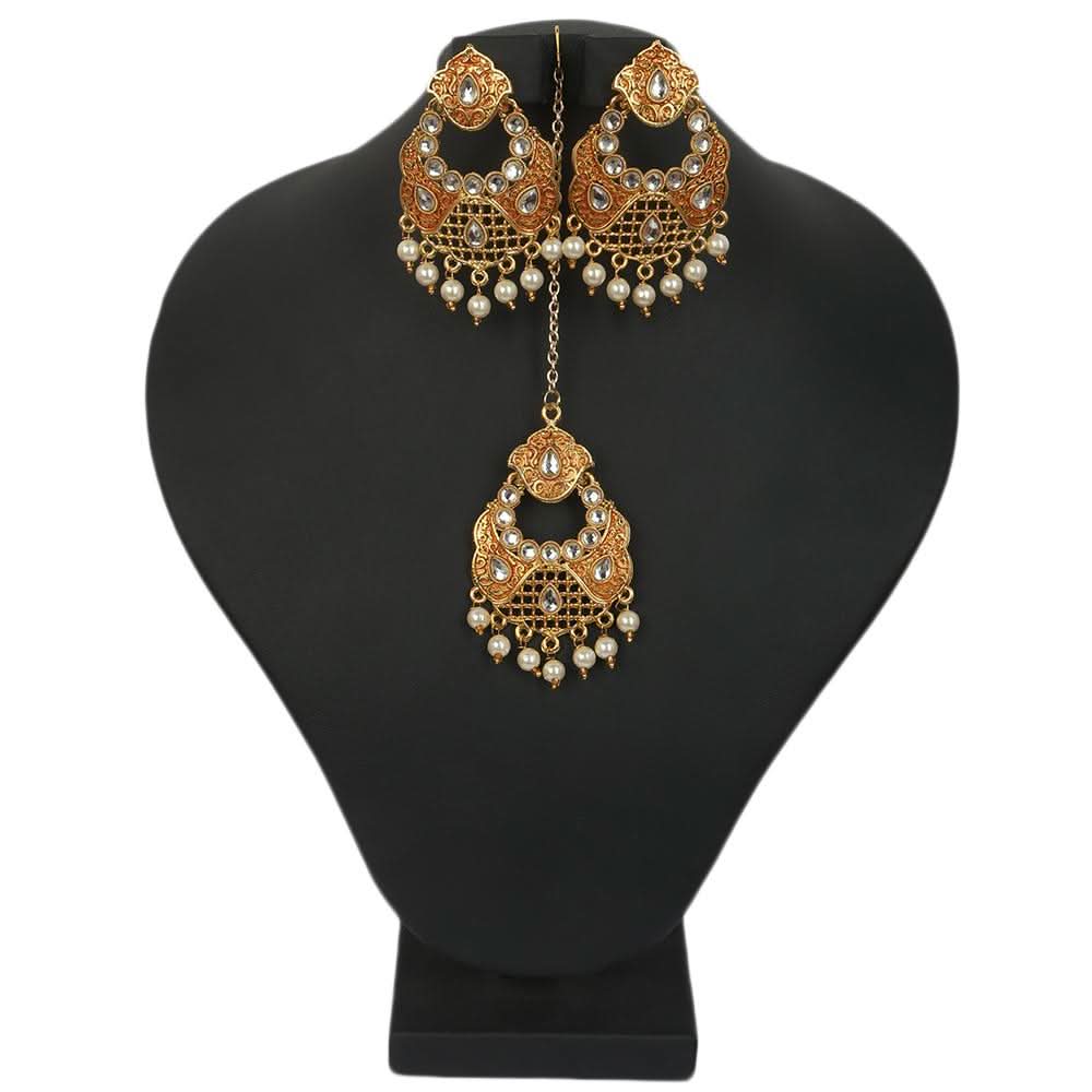 Women's Earring & Tika - Golden, Women, Earrings & Tops, Chase Value, Chase Value
