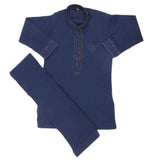 Boys Embroidered Shalwar Suit - Blue, Kids, Boys Shalwar Kameez, Chase Value, Chase Value