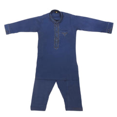 Boys Embroidered Shalwar Suit - Blue, Kids, Boys Shalwar Kameez, Chase Value, Chase Value