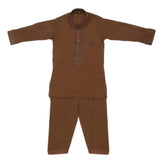 Boys Embroidered Shalwar Suit - Brown, Kids, Boys Shalwar Kameez, Chase Value, Chase Value
