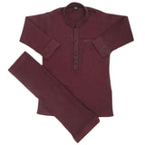 Boys Embroidered Shalwar Suit - Maroon, Kids, Boys Shalwar Kameez, Chase Value, Chase Value