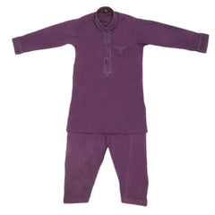 Boys Embroidered Shalwar Suit - Purple, Kids, Boys Shalwar Kameez, Chase Value, Chase Value