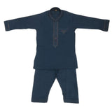 Boys Embroidered Shalwar Suit - Steel Blue, Kids, Boys Shalwar Kameez, Chase Value, Chase Value