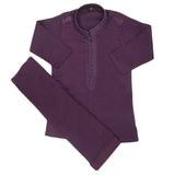 Boys Embroidered Shalwar Suit - Purple, Kids, Boys Shalwar Kameez, Chase Value, Chase Value