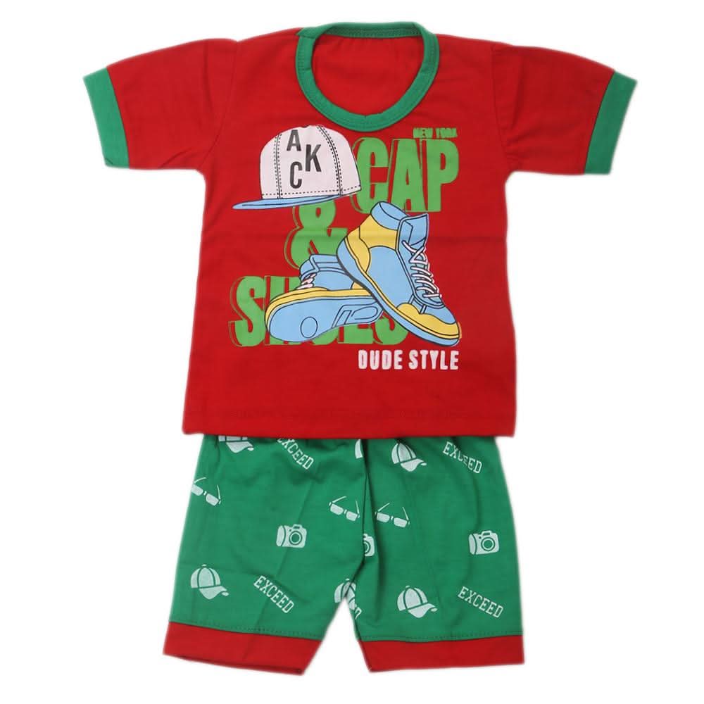 Boys Half Sleeves Suits  9076 - Red, Kids, Boys Sets And Suits, Chase Value, Chase Value