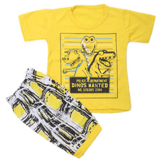 Boys Half Sleeves Suits  9106 - Yellow, Kids, Boys Sets And Suits, Chase Value, Chase Value