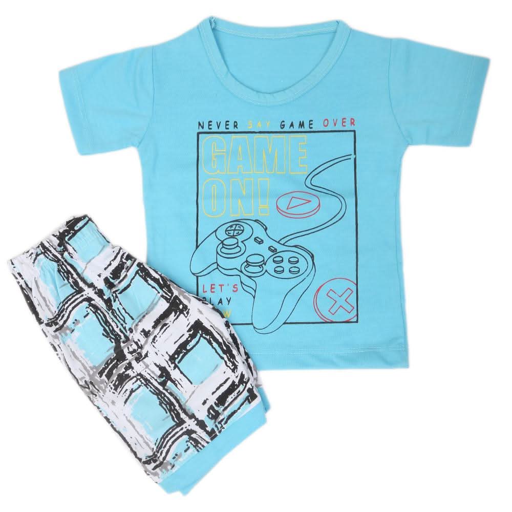Boys Half Sleeves Suits  9107 - Blue, Kids, Boys Sets And Suits, Chase Value, Chase Value